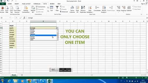 Excel 2013 Drop Down List Multiple Selection VBA Code Included YouTube