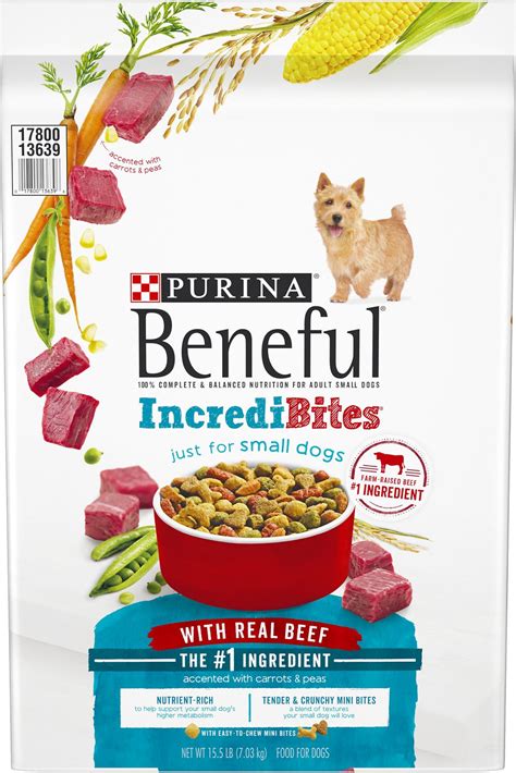 Our dogs get half of either beef, chicken or pork mixed in with their top of the line dry foods daily. Purina Beneful IncrediBites for Small Dogs with Real Beef ...