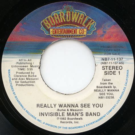 Invisible Mans Band Really Wanna See You 1982 Vinyl Discogs