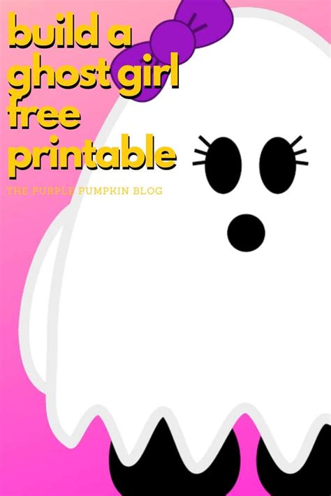 Build A Ghost Girl Free Printable Halloween Paper Craft