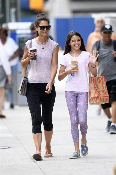 katie holmes and suri cruise are all smiles as they step out for stroll in new york city