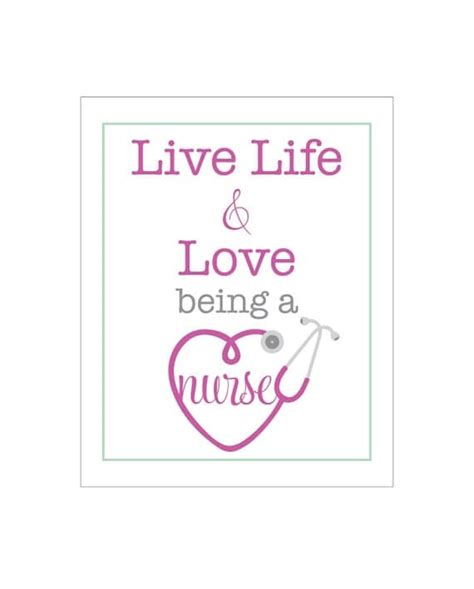 Items Similar To Live Life And Love Being A Nurse 8 X 10 Poster Print