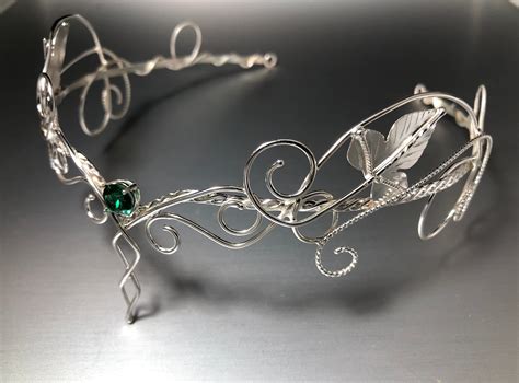 Woodland Sapphire Emerald Amethyst Peridot Sterling Silver Tiara