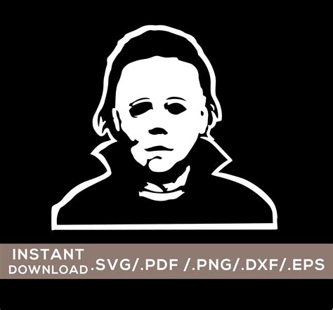 Halloween Michael Myers Outline Digital Cut File Svg Etsy