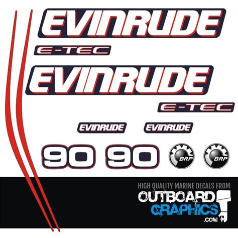 Evinrude 90hp Etec E Tec Outboard Engine Decalssticker Kit Etsy Uk