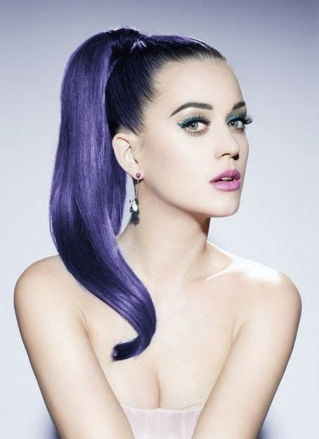 Katy Perry With Sleek Purple Color Katy Perry Hair Katy Perry High