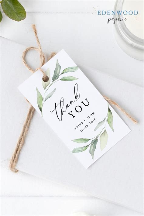 Rustic wedding thank you gift ideas. Printable Rustic Wedding Favor Tag Thank You Tag Gift Tag ...