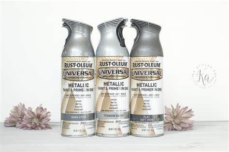 It usually takes one or two. Rust-Oleum Metallic Spray Paints - Sprinkled and Painted ...