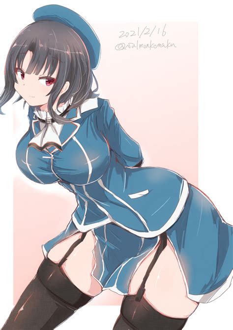 Wallpaper Anime Girls Kantai Collection Takao Kancolle Short Hair Black Hair Big Boobs