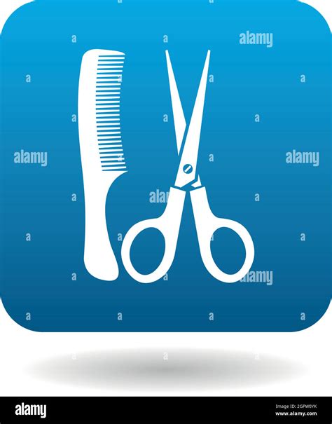 Comb And Scissors Icon Simple Style Stock Vector Image And Art Alamy