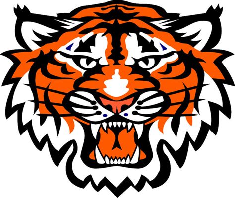 Mascots Decals Tiger Head Team