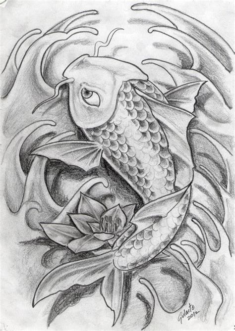 Tattoo pez koi con arreglo flor de loto. tatuajes de pez koi - Buscar con Google (con imágenes ...