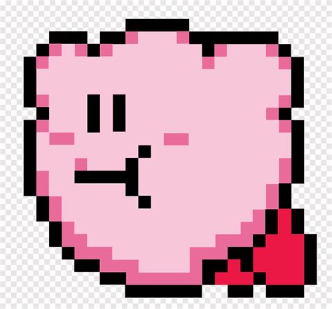 8 Bit Kirby Pixel Art Grid