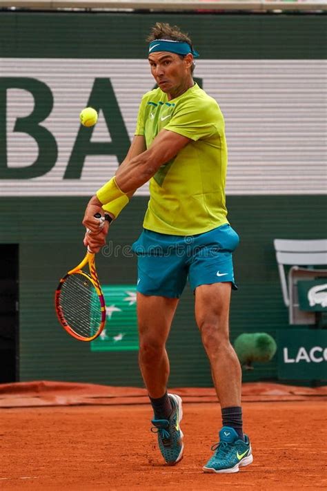 Grand Slam Champion Rafael Nadal Of Spain In Action During His Round 4