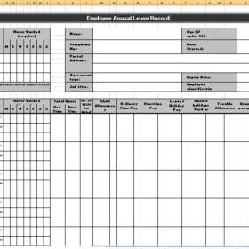 July 20, 2016november 2, 2017 jeniemployee template. Annual Leave Staff Template Record : Leave card : It is a ...