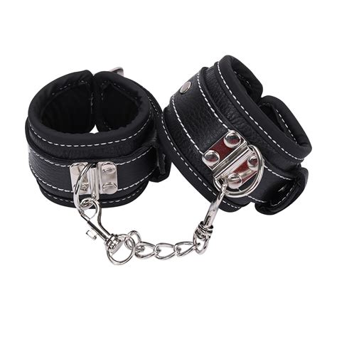 Erotic Fetish Handcuffs Leather Handcuffs Sm Bondage Handcuffs For
