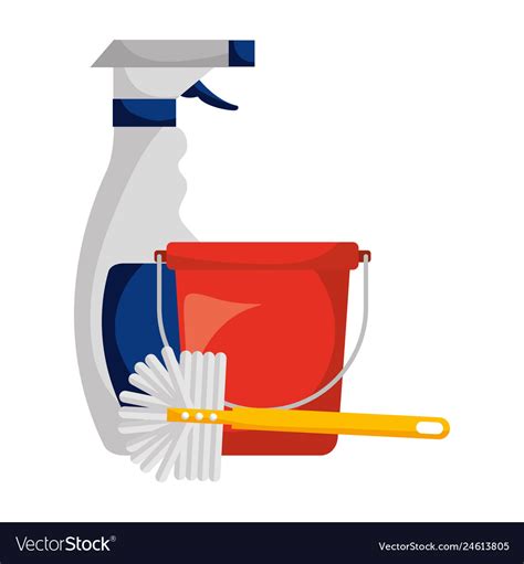 Cleaning Products And Supplies Royalty Free Vector Image