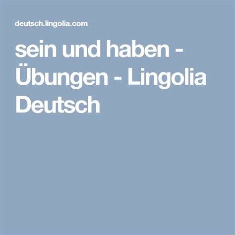 Sein Und Haben Übungen Lingolia Deutsch Ios Messenger Grammar