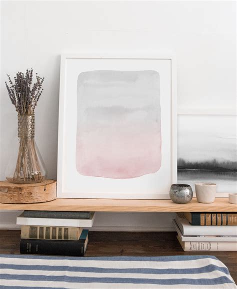 Blush Pink And Grey Abstract Art Printable Art Printable Wall Art