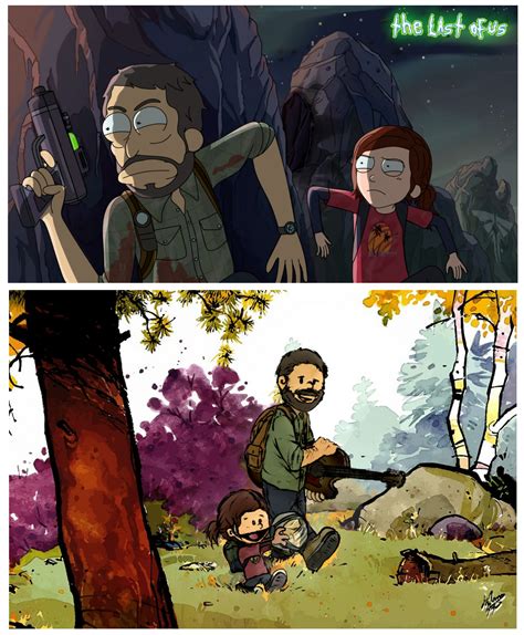 Two Of My The Last Of Us Fan Art Joel And Ellie In Different Styles