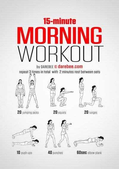 Visual Workouts Morning Workout Short Workouts Bodyweight Workout