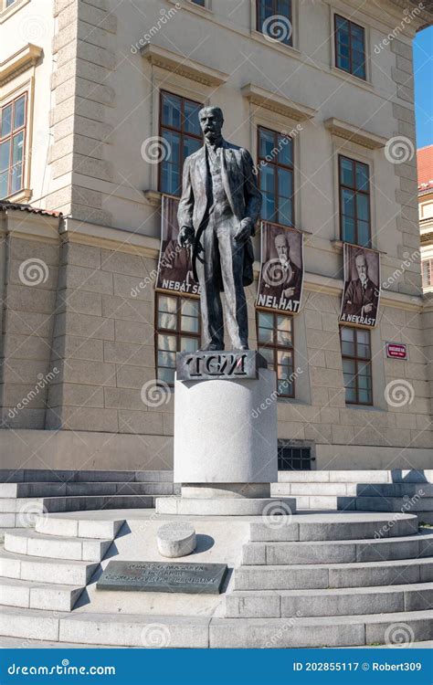 Statue Of Tomas Garrigue Masaryk Editorial Photography Image Of July