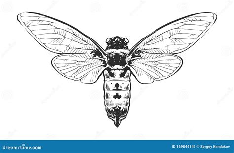 Vector Engraving Insect Stock Vector Illustration Of Wildlife 169844143