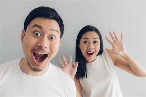 Premium Photo Surprised And Shocked Couple Lover