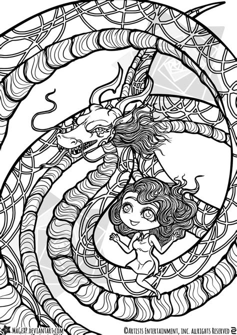 Dragon Rider Coloring Book Page By Magexp On Deviantart