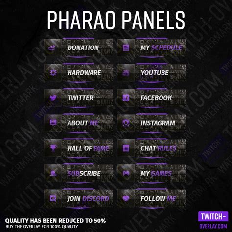 Pharaoh Stream Panels Twitch
