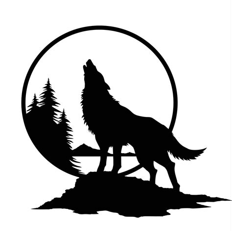 Searchqsilhouetteofwolfhowlingandclient