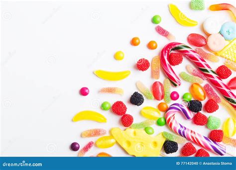 Colorful Candies Jellies And Lolly Pops Stock Photo Image Of Copy