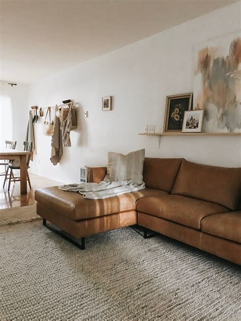 Interiordefine Living Room Leather Sofa Sectional