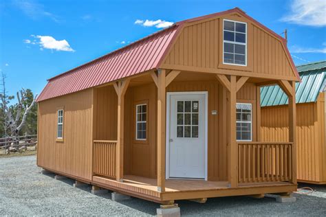 Storage shed building blueprints for assembling floor frame & footings. New Building: 12'x32′ Wrap Around Porch Lofted Barn Cabin ...