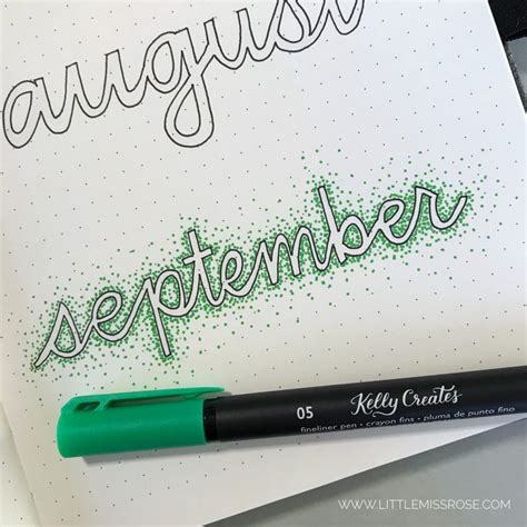 11 Simple Hand Lettered Fonts For Your Bullet Journal · Little Miss