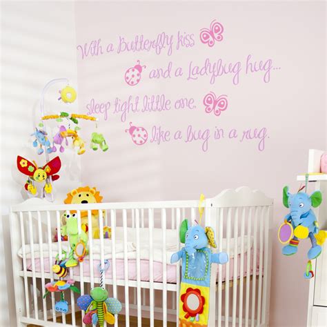 Butterfly Kisses And Ladybug Hugs Quote Prayer Wall Decals Stickers