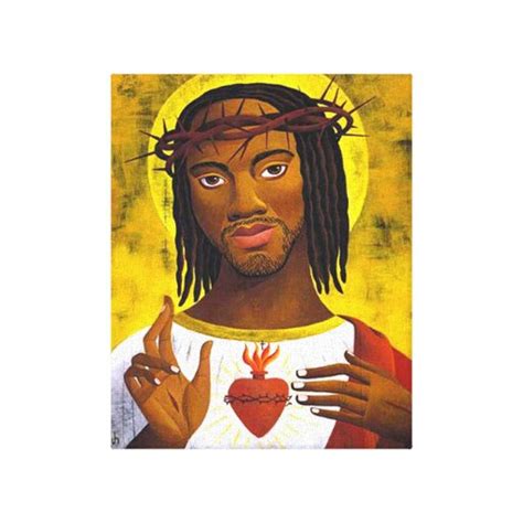 Black Jesus Portrait Canvas Print Zazzle