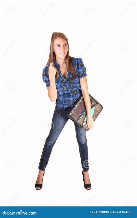 Teenage Girl Standing Stock Photo Image 21629890