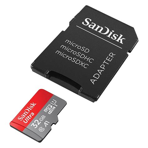 Sandisk Ultra 32gb Microsdhc A1 Class 10 Memory Card Adapter
