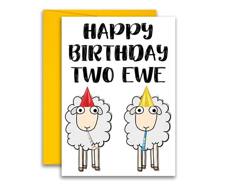 Funny Birthday Happy Birthday Two Ewe Sheep Greeting Nepal Ubuy