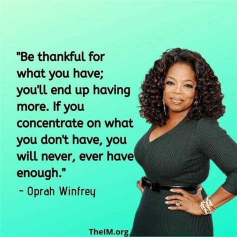 Oprah Winfrey Motivational Quotebe Thankful For What You Love