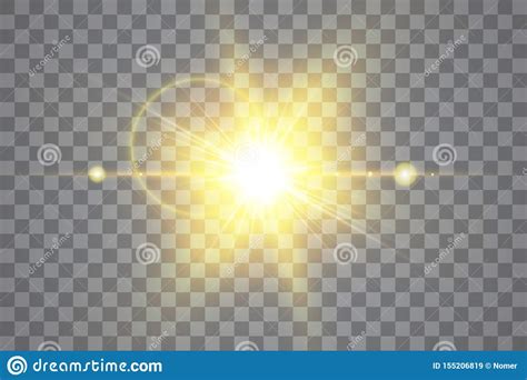 Vector Transparent Sunlight Special Lens Flare Light Effect Isolated