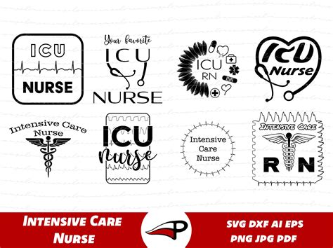 Icu Nurse Svg Bundle Intensive Care Nurse Png Pack Icu Unit Etsy Canada