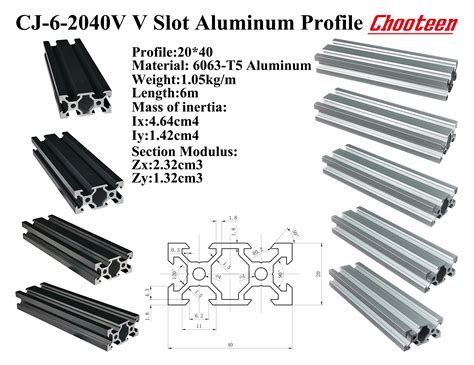 2040 V Slot Profile Extrusion 3d Printer Aluminum Frame Aluminum