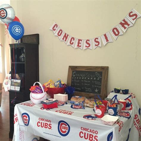 Chicago Cubs Themed Birthday Party Chicagocubsbaseball Cubs