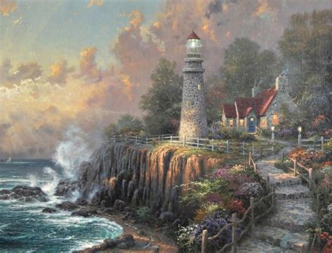 Kincaid Paintings Lighthouses Lighthouse Pictures Thomas Kinkade Kinkade Lighthouse Thomas