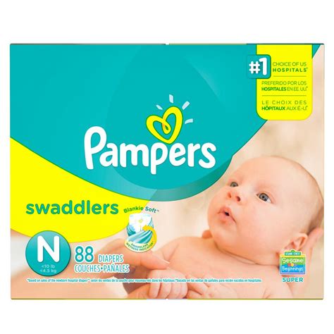 Pampers Swaddlers Size N Diapers 88 Count 003700086357