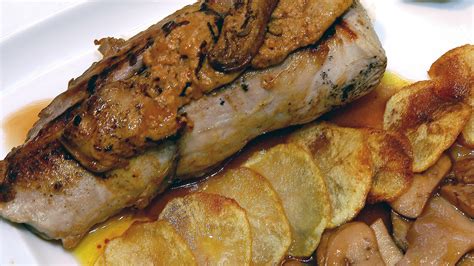 Solomillo de cerdo con foie y salsa de boletus edulis Iñaki Oyarbide