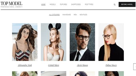 Awesome 21 Best Fashion Model Agency Wordpress Themes 2017 This