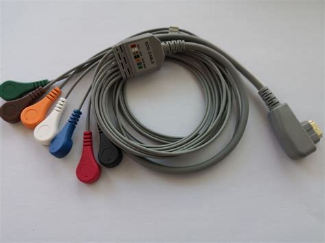 Dms 3m Length Ecg Electrode Cable 7 Leads With One Year Warranty 4mm